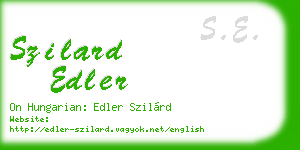 szilard edler business card